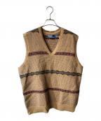 POLO RALPH LAURENポロ・ラルフローレン）の古着「Fair Isle Wool Sweater Vest」｜ブラウン