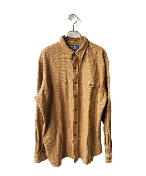 POLO RALPH LAUREN（ポロ・ラルフローレン）POLO RALPH LAUREN (ポロ・ラルフローレン) エルボーパッチシャツ ブラウン サイズ:Lの古着・服飾アイテム