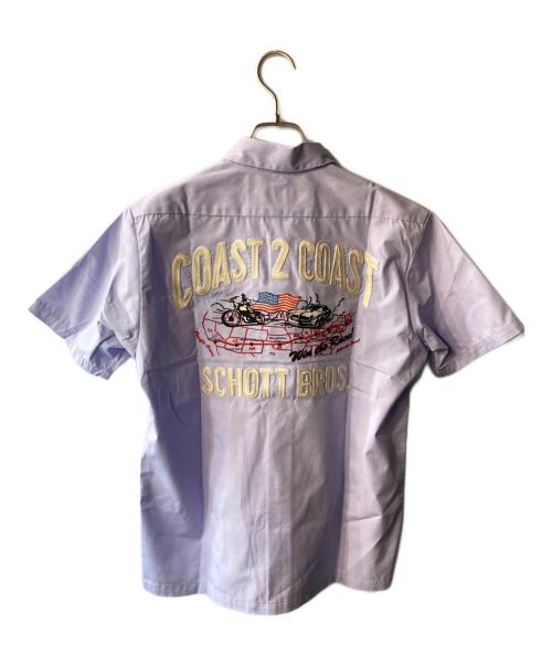 Schott（ショット）Schott (ショット) オープンカラーシャツ パープル サイズ:S 未使用品の古着・服飾アイテム