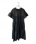 trefleトレフル）の古着「ティアードワンピース」｜ブラック