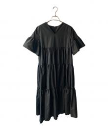 trefle（トレフル）の古着「ティアードワンピース」｜ブラック