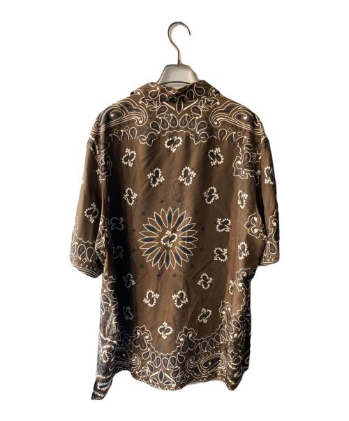 SUPREME（シュプリーム）Supreme (シュプリーム) Bandana Silk S/S Shirt ブラウン サイズ:XLの古着・服飾アイテム