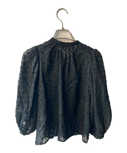 IENA（イエナ）IENA (イエナ) Mi * Trefle シアーギャザーブラウス ブラック サイズ:FREEの古着・服飾アイテム