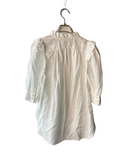 IENA（イエナ）IENA (イエナ) コットンシュリンクフリルハーフスリーブブラウス ホワイト サイズ:38の古着・服飾アイテム