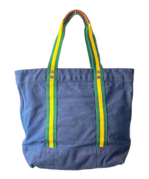POLO RALPH LAUREN（ポロ・ラルフローレン）POLO RALPH LAUREN (ポロ・ラルフローレン) キャンバストートバッグ ネイビーの古着・服飾アイテム