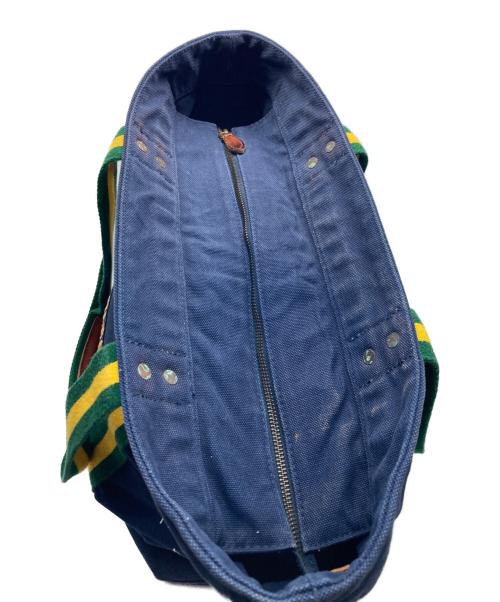 POLO RALPH LAUREN（ポロ・ラルフローレン）POLO RALPH LAUREN (ポロ・ラルフローレン) キャンバストートバッグ ネイビーの古着・服飾アイテム