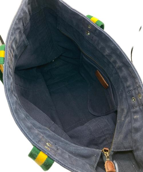 POLO RALPH LAUREN（ポロ・ラルフローレン）POLO RALPH LAUREN (ポロ・ラルフローレン) キャンバストートバッグ ネイビーの古着・服飾アイテム