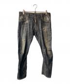 DSQUARED2ディースクエアード）の古着「ダメージ加工デニムパンツ」｜ブラック