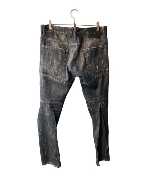 DSQUARED2（ディースクエアード）DSQUARED2 (ディースクエアード) ダメージ加工デニムパンツ ブラック サイズ:50の古着・服飾アイテム