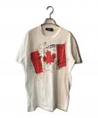 DSQUARED2ディースクエアード）の古着「Doodle Flag Cool T-Shirt」｜ホワイト