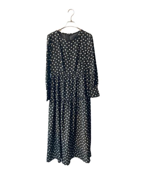 allureville（アルアバイル）allureville (アルアバイル) ドットティアードワンピース ブラック サイズ:2の古着・服飾アイテム