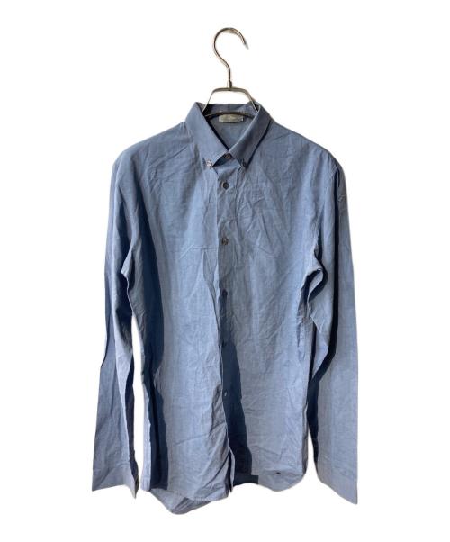 DIOR HOMME（ディオール オム）Dior Homme (ディオール オム) ボタンダウンドレスシャツ ブルー サイズ:37の古着・服飾アイテム