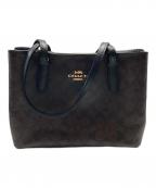 COACHコーチ）の古着「ハンドバッグ」｜ブラック×ブラウン