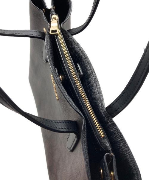 COACH（コーチ）COACH (コーチ) ハンドバッグ ブラック×ブラウンの古着・服飾アイテム