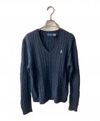 POLO RALPH LAURENポロ・ラルフローレン）の古着「ケーブルニット」｜ネイビー