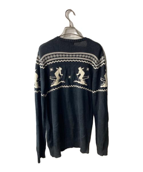 POLO RALPH LAUREN（ポロ・ラルフローレン）POLO RALPH LAUREN (ポロ・ラルフローレン) スキー柄Vネックニット ブラック サイズ:170の古着・服飾アイテム