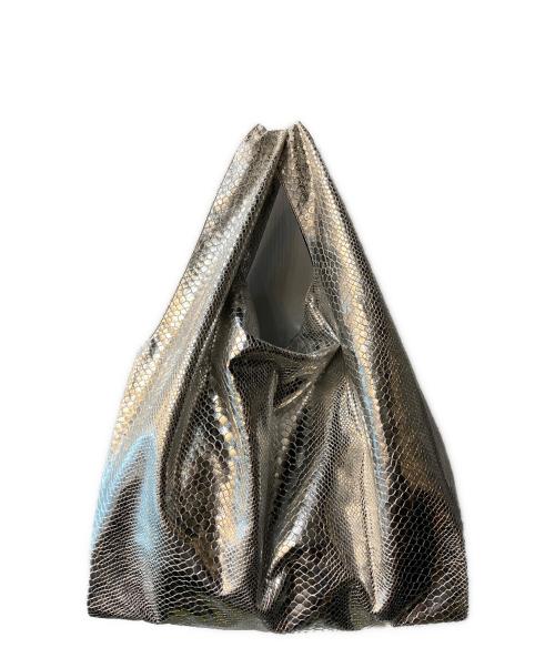 MM6 Maison Margiela（エムエムシックスメゾンマルジェラ）MM6 Maison Margiela (エムエムシックスメゾンマルジェラ) クロコ型押しショッピングトートバッグ シルバーの古着・服飾アイテム