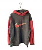 NIKEナイキ）の古着「ヴィンテージ ビッグロゴフーディ」｜グレー×レッド