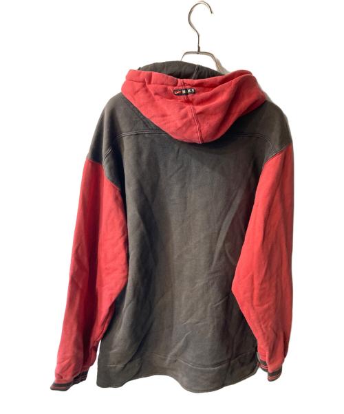 NIKE（ナイキ）NIKE (ナイキ) ヴィンテージ ビッグロゴフーディ グレー×レッド サイズ:Mの古着・服飾アイテム