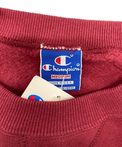 Champion（チャンピオン）Champion (チャンピオン) 90s ロゴプリントスウェット レッド サイズ:Mの古着・服飾アイテム
