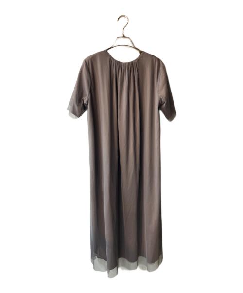 自由区（ジユウク）自由区 (ジユウク) シアー レイヤード カットソーワンピース ブラウン サイズ:38の古着・服飾アイテム