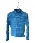 ISSEY MIYAKE（イッセイミヤケ）の古着「ハイネックブラウス」｜スカイブルー