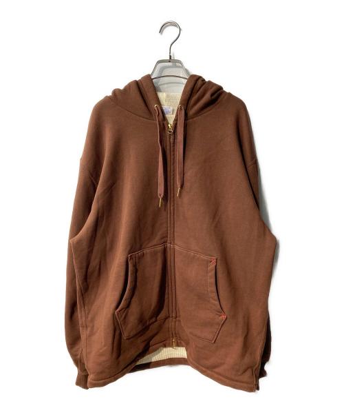 Champion（チャンピオン）Champion (チャンピオン) ダブルフェイスジップパーカー ブラウン サイズ:Lの古着・服飾アイテム