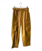 Adam et Ropeアダム エ ロペ）の古着「フェイクレザーパンツ」｜ブラウン