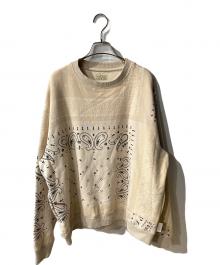 KAPITAL（キャピタル）の古着「Bandana Bivouac Big Crewneck」｜ベージュ