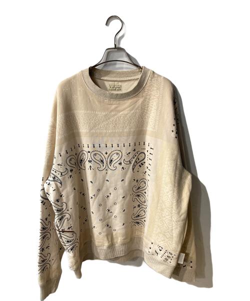 KAPITAL（キャピタル）KAPITAL (キャピタル) Bandana Bivouac Big Crewneck ベージュ サイズ:1の古着・服飾アイテム