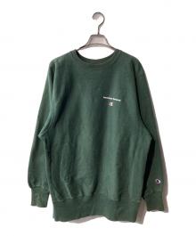 Champion REVERSE WEAVE（チャンピオン リバース ウィーブ）の古着「クルーネックスウェット」｜グリーン