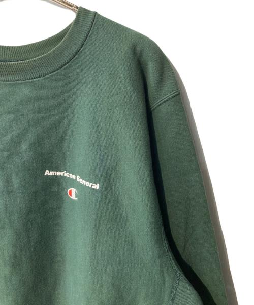 Champion REVERSE WEAVE（チャンピオン リバース ウィーブ）Champion REVERSE WEAVE (チャンピオン リバース ウィーブ) クルーネックスウェット グリーン サイズ:LARGEの古着・服飾アイテム