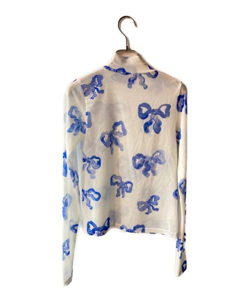 POPPY（ポピー）POPPY (ポピー) BLUE RIBBON SEE THROUGH TOPS ホワイト サイズ:FREEの古着・服飾アイテム