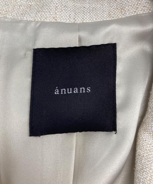 anuans（アニュアンス）anuans (アニュアンス) リネンダブルテーラードジャケット ベージュ サイズ:S 未使用品の古着・服飾アイテム