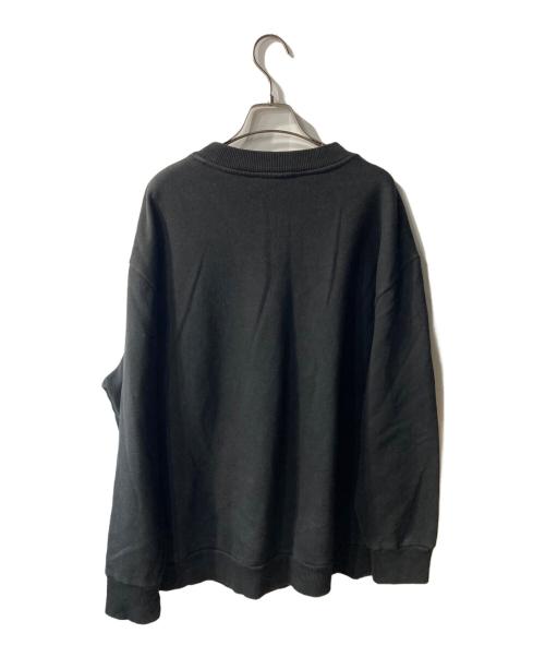 DIESEL（ディーゼル）DIESEL (ディーゼル) デニムパッチワークスウェット ブラック サイズ:Lの古着・服飾アイテム