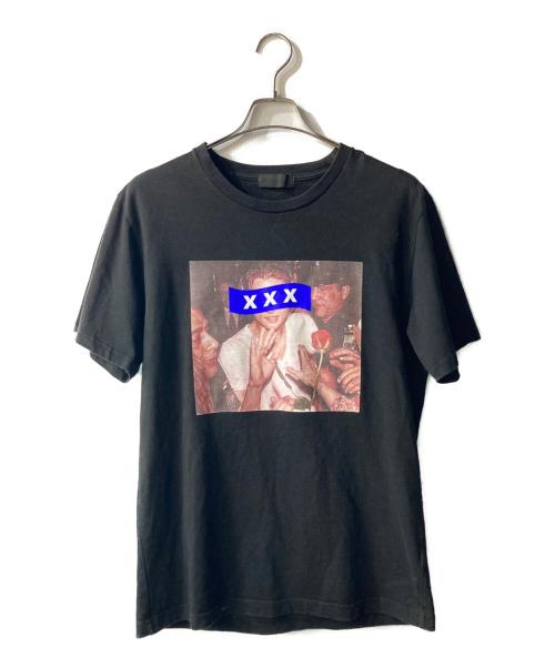 GOD SELECTION XXX（ゴッド セレクション トリプルエックス）GOD SELECTION XXX (ゴッド セレクション トリプルエックス) プリントTシャツ ブラック サイズ:Lの古着・服飾アイテム