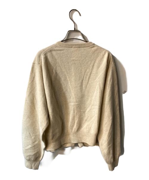 DANTON（ダントン）DANTON (ダントン) ラムウールクルーネックカーディガン ベージュ サイズ:36の古着・服飾アイテム