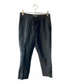 AURALEEオーラリー）の古着「SILK LINEN DOBBY SLACKS」｜ブラック