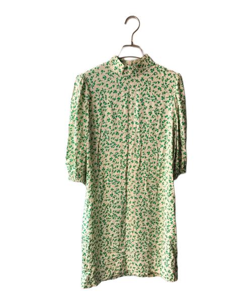 GANNI（ガニー）Ganni (ガニー) 総柄ワンピース グリーン サイズ:32の古着・服飾アイテム