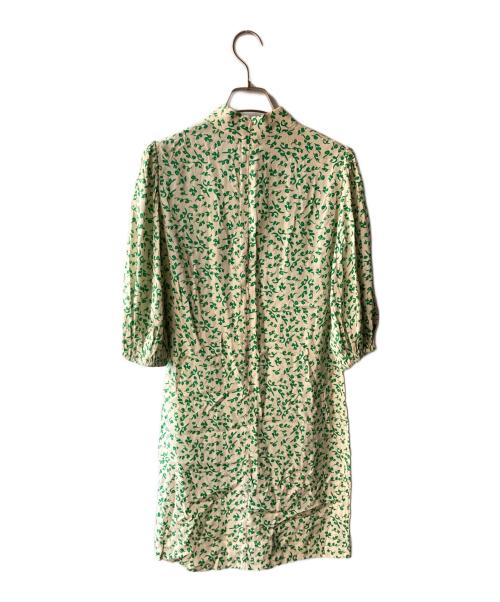 GANNI（ガニー）Ganni (ガニー) 総柄ワンピース グリーン サイズ:32の古着・服飾アイテム