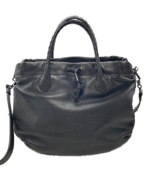 BOTTEGA VENETA（ボッテガベネタ）BOTTEGA VENETA (ボッテガベネタ) 2WAYレザーバッグ ブラックの古着・服飾アイテム