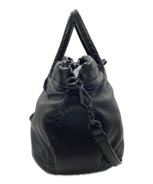 BOTTEGA VENETA（ボッテガベネタ）BOTTEGA VENETA (ボッテガベネタ) 2WAYレザーバッグ ブラックの古着・服飾アイテム