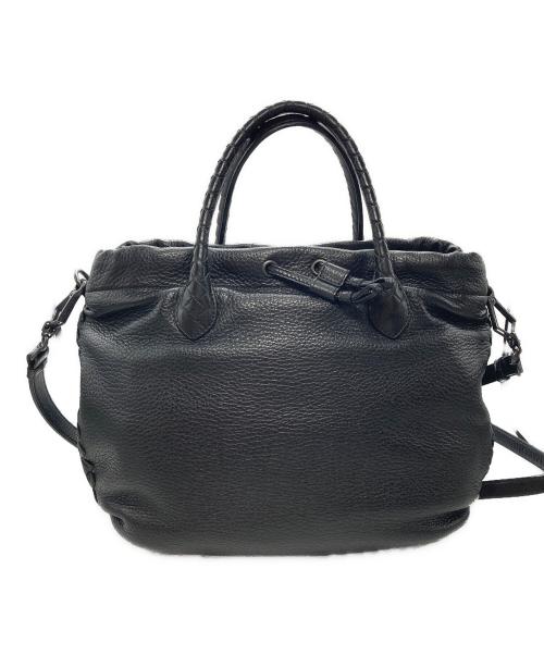 BOTTEGA VENETA（ボッテガベネタ）BOTTEGA VENETA (ボッテガベネタ) 2WAYレザーバッグ ブラックの古着・服飾アイテム