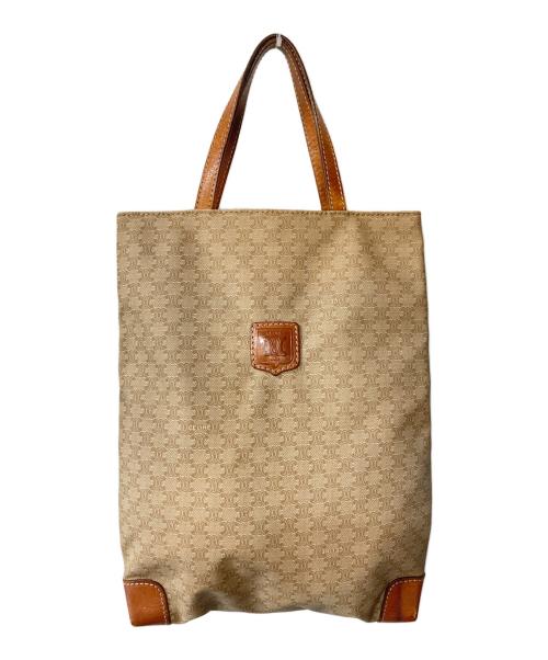 CELINE（セリーヌ）CELINE (セリーヌ) マカダム柄トートバッグ ベージュの古着・服飾アイテム