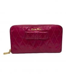 MIU MIU（ミュウミュウ）の古着「長財布」｜ピンク