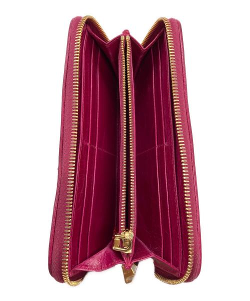 MIU MIU（ミュウミュウ）MIU MIU (ミュウミュウ) 長財布 ピンクの古着・服飾アイテム