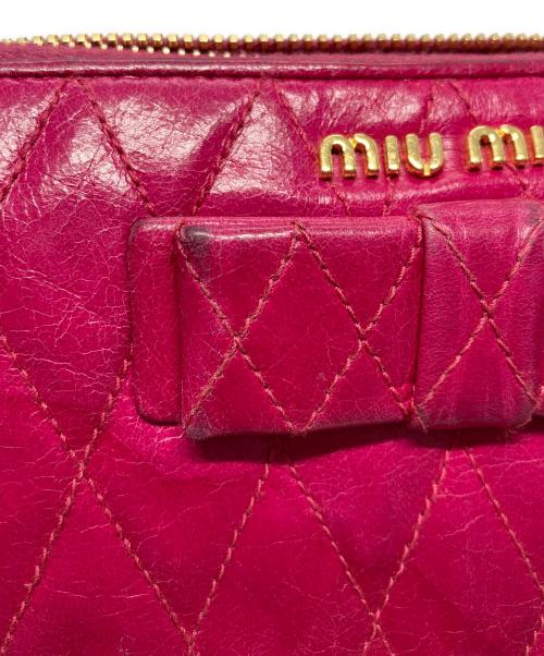 MIU MIU（ミュウミュウ）MIU MIU (ミュウミュウ) 長財布 ピンクの古着・服飾アイテム