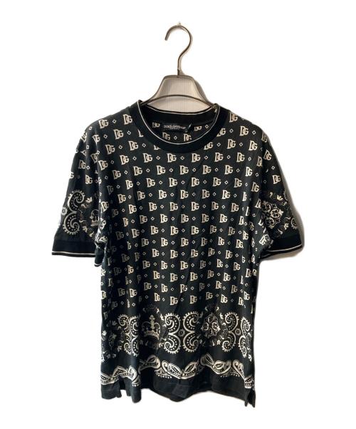 DOLCE & GABBANA（ドルチェ＆ガッバーナ）DOLCE & GABBANA (ドルチェ＆ガッバーナ) ペイズリー柄カットソー ブラック サイズ:48の古着・服飾アイテム