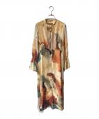 Ameriアメリ）の古着「UNDRESSED AMELIA INK ART DRESS」｜ベージュ