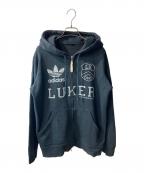 adidas×LUKER BY NEIGHBOR HOODアディダス×ルーカーバイネイバーフッド）の古着「ジップパーカー」｜ネイビー
